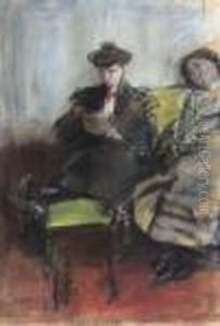 Interieur Met Twee Dames Interieur Met Twee Dames