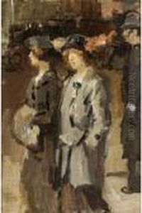 Two Cockney Girls, London by Isaac Lazarus Israels