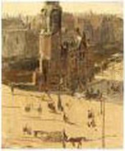 A View Of The Muntplein by Isaac Lazarus Israels