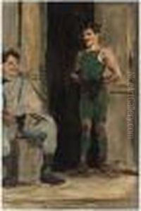 Two Wrestlers by Isaac Lazarus Israels
