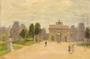 Devant Le Louvre, Jardin Des Tuilleries, Paris by Isaac Lazarus Israels
