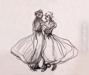 Dancing Women (recto); A Seated Woman (verso) by Isaac Lazarus Israels