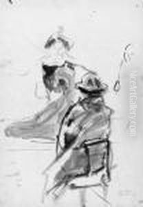 Elegant Ladies (recto And Verso) by Isaac Lazarus Israels
