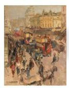 Regent Street, London by Isaac Lazarus Israels