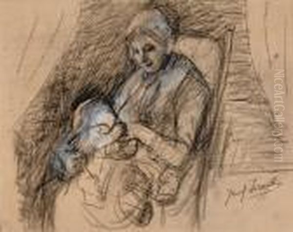 Mother Holding A Child - view 1