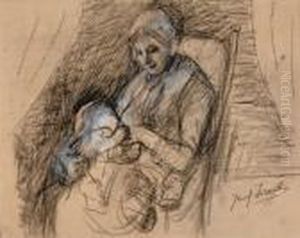 Mother Holding A Child by Jozef Israels
