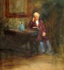 A Man Reading by Jozef Israels