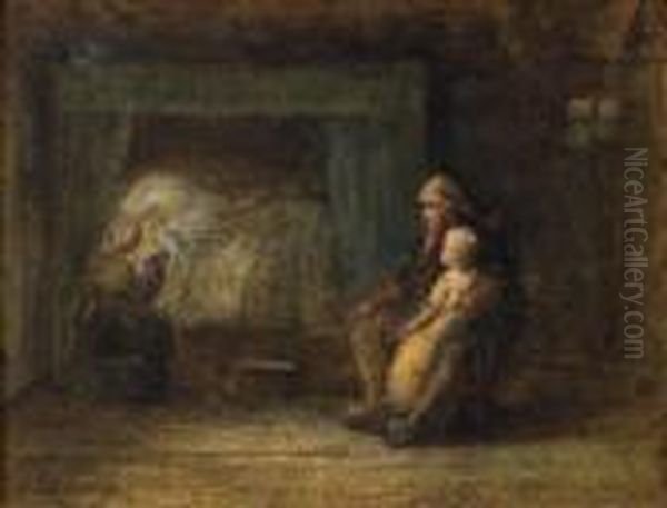 Interior With Dutch Peasant Family - view 1