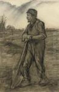 A Farmer Working The Land by Jozef Israels