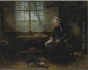 Une Vieille Demoiselle by Jozef Israels