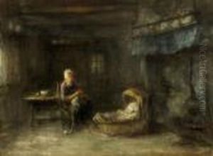 Mother And Baby by Jozef Israels