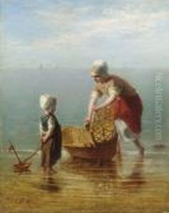 Mother And Child By The Sea by Jozef Israels