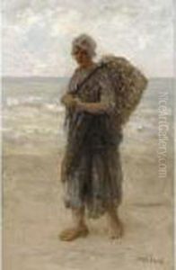 A Fisher Woman On The Beach by Jozef Israels
