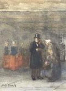 A Patron At The Orphanage by Jozef Israels