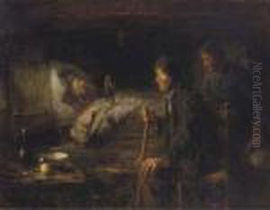 The Sick Neighbour by Jozef Israels