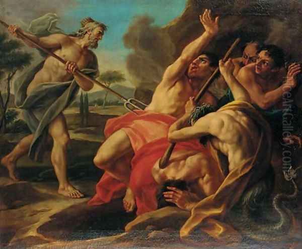Neptune battling the Giants - view 1