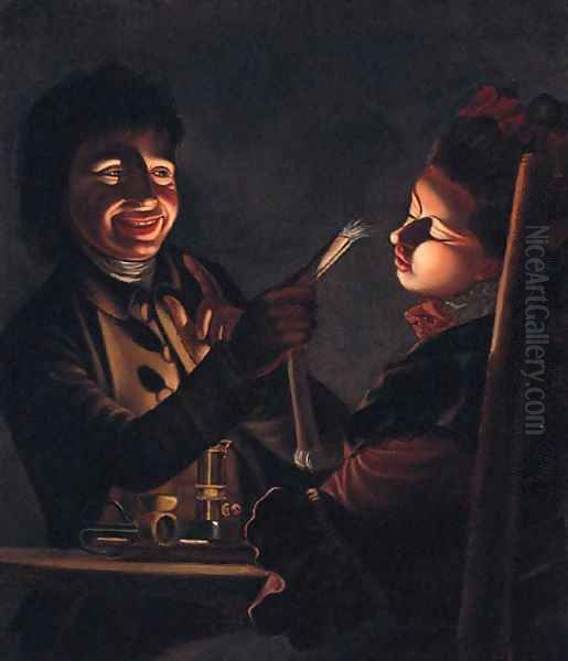 Children playing with a Candle - view 1