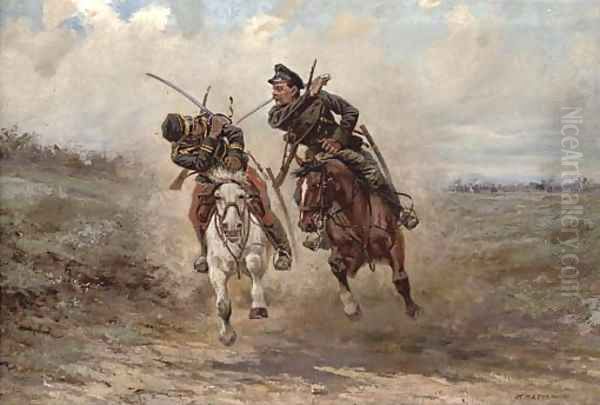 A cavalry skirmish - view 1