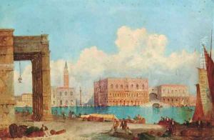 Santa Maria della Salute and The Doge's Palace from the Dogana, Venice by William Meadows