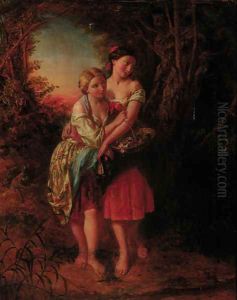 The intrepid flower girls by Augustus Edward Mulready