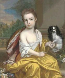 Portrait of a girl by James Francis Maubert