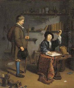 The Doctor's surgery by Michiel van Musscher