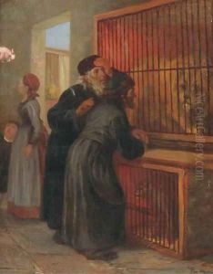 Jewish visitors at the zoo by Paul Friedrich Meyerheim