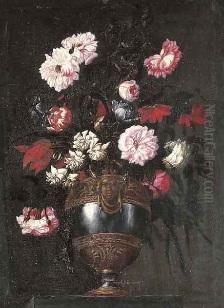 Peonies, roses, tulips and other flowers - view 1