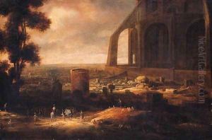 Nimrod overseeing the building of the Tower of Babel by Jan-Christiansz. Micker