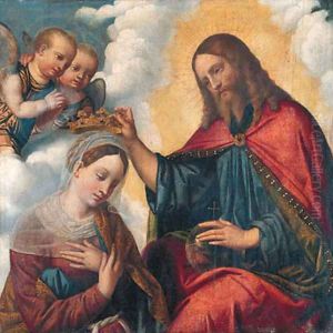The Coronation of the Virgin by Luca Mombello
