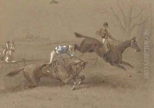 Incidents on the steeple chase by Thomas Hillier Mew