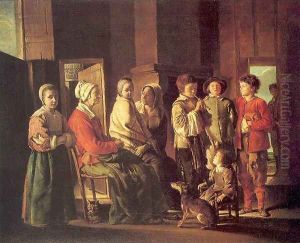 A Visit to Grandmother 1640s by Le Nain Brothers