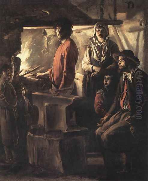 Blacksmith at His Forge - view 1