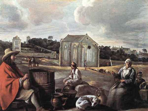 Landscape with Peasants and a Chapel - view 1