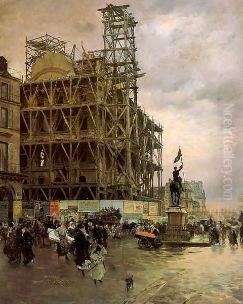 The Place des Pyramides, Paris, 1875 - view 1