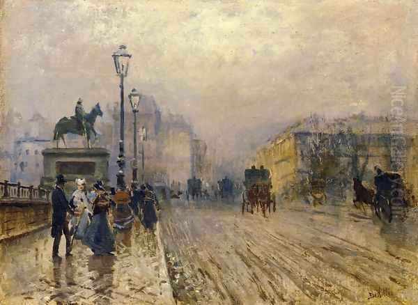 Rue de Paris with Carriages - view 1