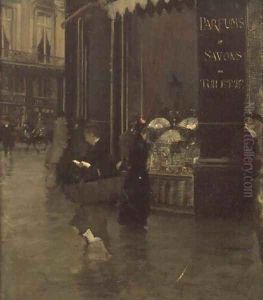 La Parfumerie Viollet, Boulevard des Capucines by Giuseppe de Nittis