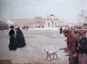 La Place du Carrousel, Paris- The Ruins of the Tuileries, 1882 by Giuseppe de Nittis
