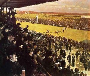 The Races at Longchamps from the Grandstand by Giuseppe de Nittis
