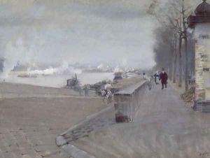 The Seine at Paris by Giuseppe de Nittis