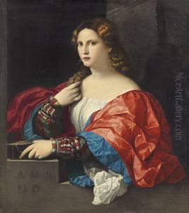 Portrait of a Young Woman c. 1525 by Palma Vecchio (Jacopo Negretti)