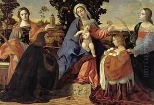 Sacred Conversation with Saints Barbara and Justina Sacred Conversation with Saints Barbara and Justina