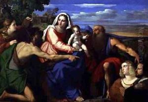 Sacra Conversazione with St. Catherine, John the Baptist and Two Donors