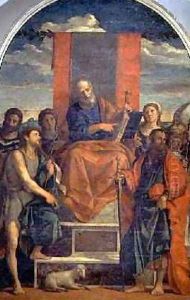 St. Peter Enthroned with Saints by Palma Vecchio (Jacopo Negretti)