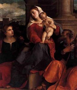 Sacred Conversation (detail) by Palma Vecchio (Jacopo Negretti)