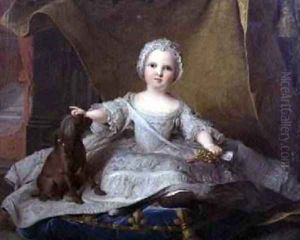 Portrait of MarieZephyrine 1750-55 of France with her Dog 1751
