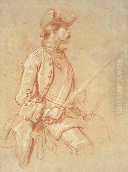 A horseman holding a sword - view 1
