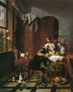 Lady in an Elegant Interior by David Emil Joseph de Noter