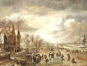 Winter Landscape with Skaters