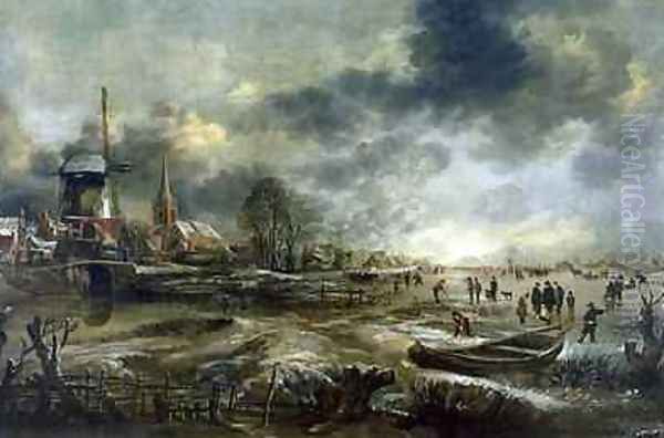 Frozen River Scene - view 1
